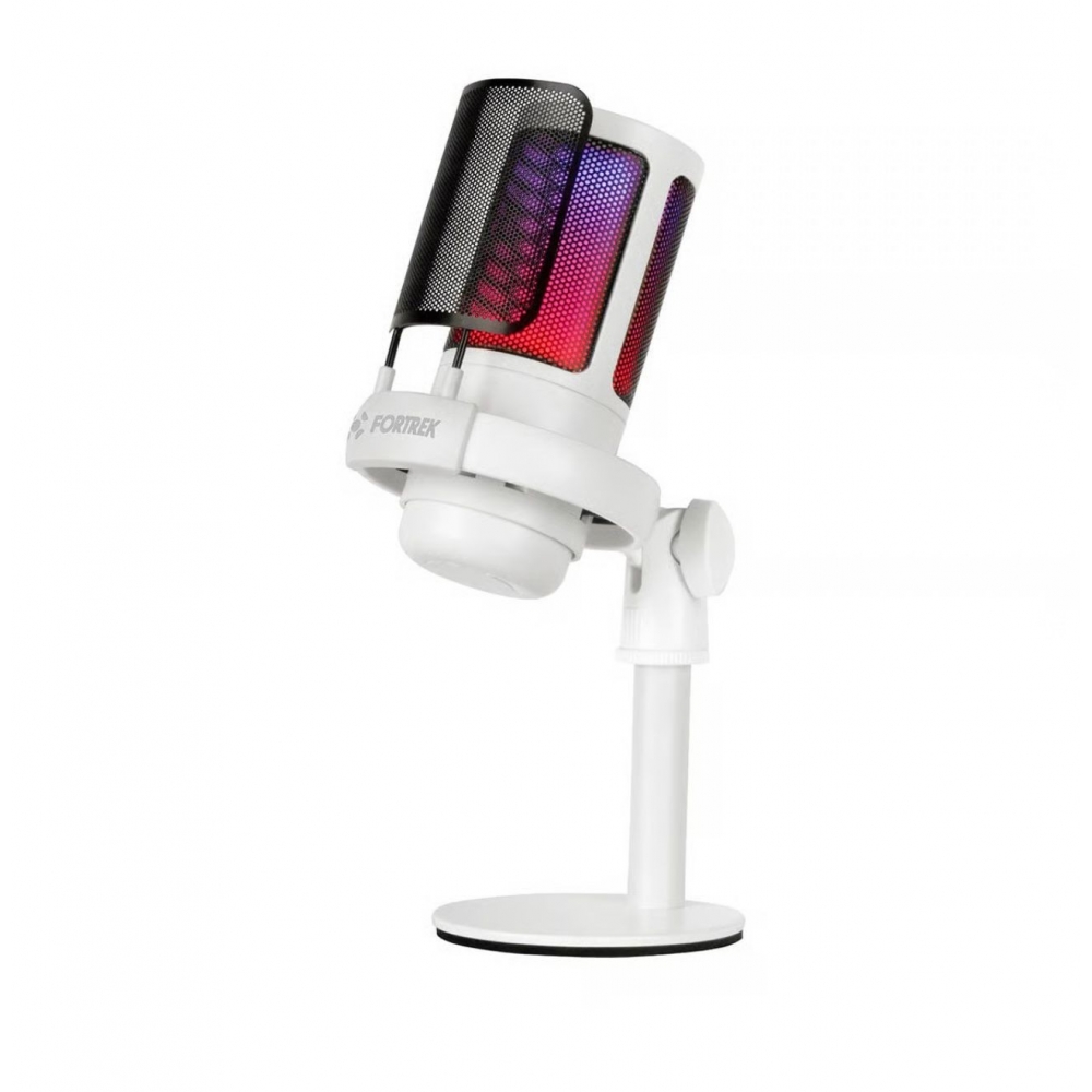 Microfone Usb Gamer Fortrek Mic10 Branco