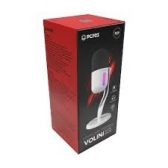 Microfone Gamer Condensador PCYES Volini White Ghost RGB USB –