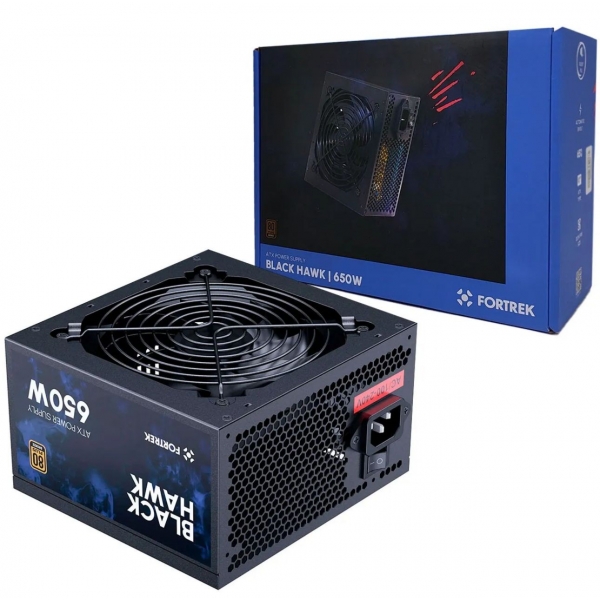 Fonte Gamer ATX Fortrek Black Hawk 650W 80 Plus Bronze