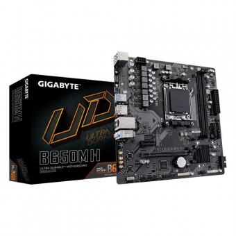 Placa Mãe Gigabyte B650M H, AM5 AMD, Micro ATX, Preto